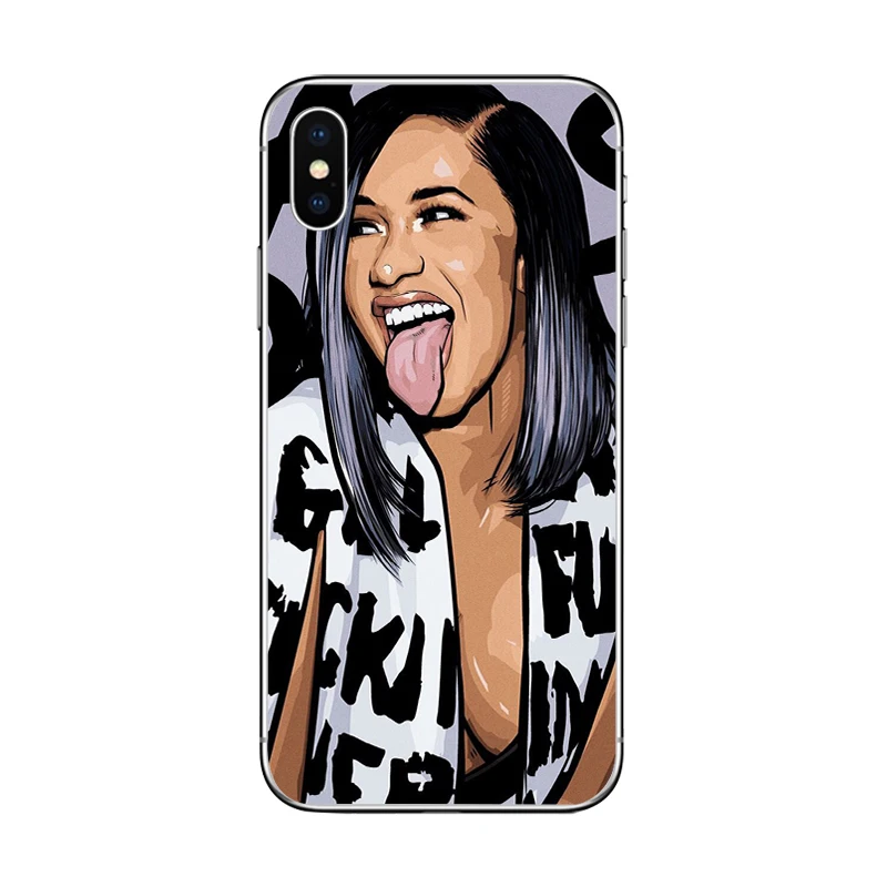 Чехол для телефона ciciber Singer Cardi B iPhone 7 8 6 6S Plus 5 SE XR X XS Max мягкий чехол из ТПУ 11 Pro