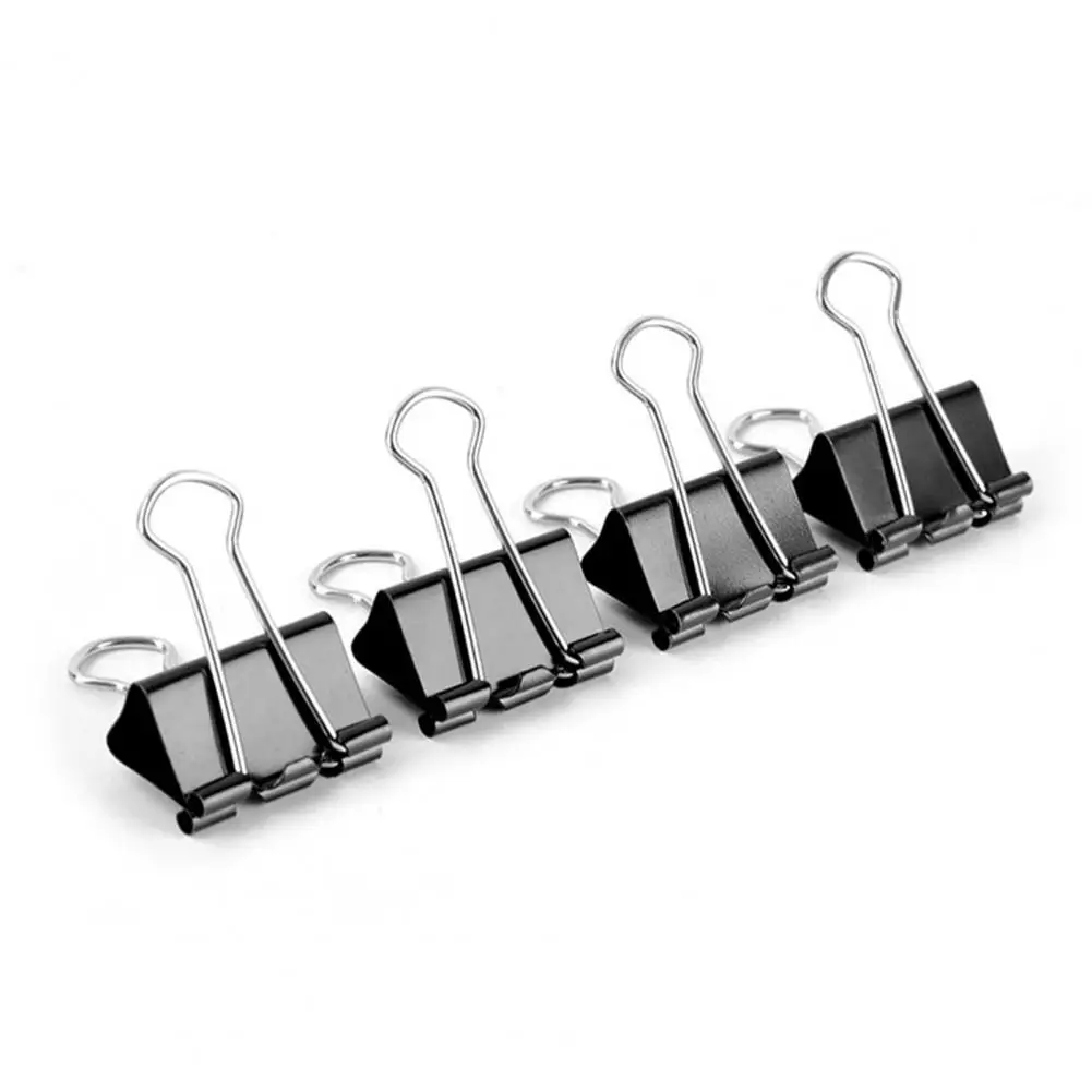 

Metal 12/24/48/40/60Pcs Convenient Compact Binder Clips Multiple Fold-back Clips Arc-shaped Design for School