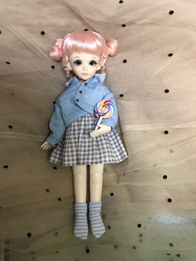 1/6 BJD одежда аксессуары пальто+ юбка+ носки+ футболка кукольные наряды для BJD/SD yosd, не включены кукла, обувь, парик и другие E2583