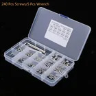 240 шт. M3M4M5M6m8набор винтов из нержавеющей стали с шестигранной головкой и шестигранной головкой без головки