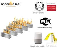 inno fire 36 inch silver or black smart remote control intelligent ethanol free indoor fireplace