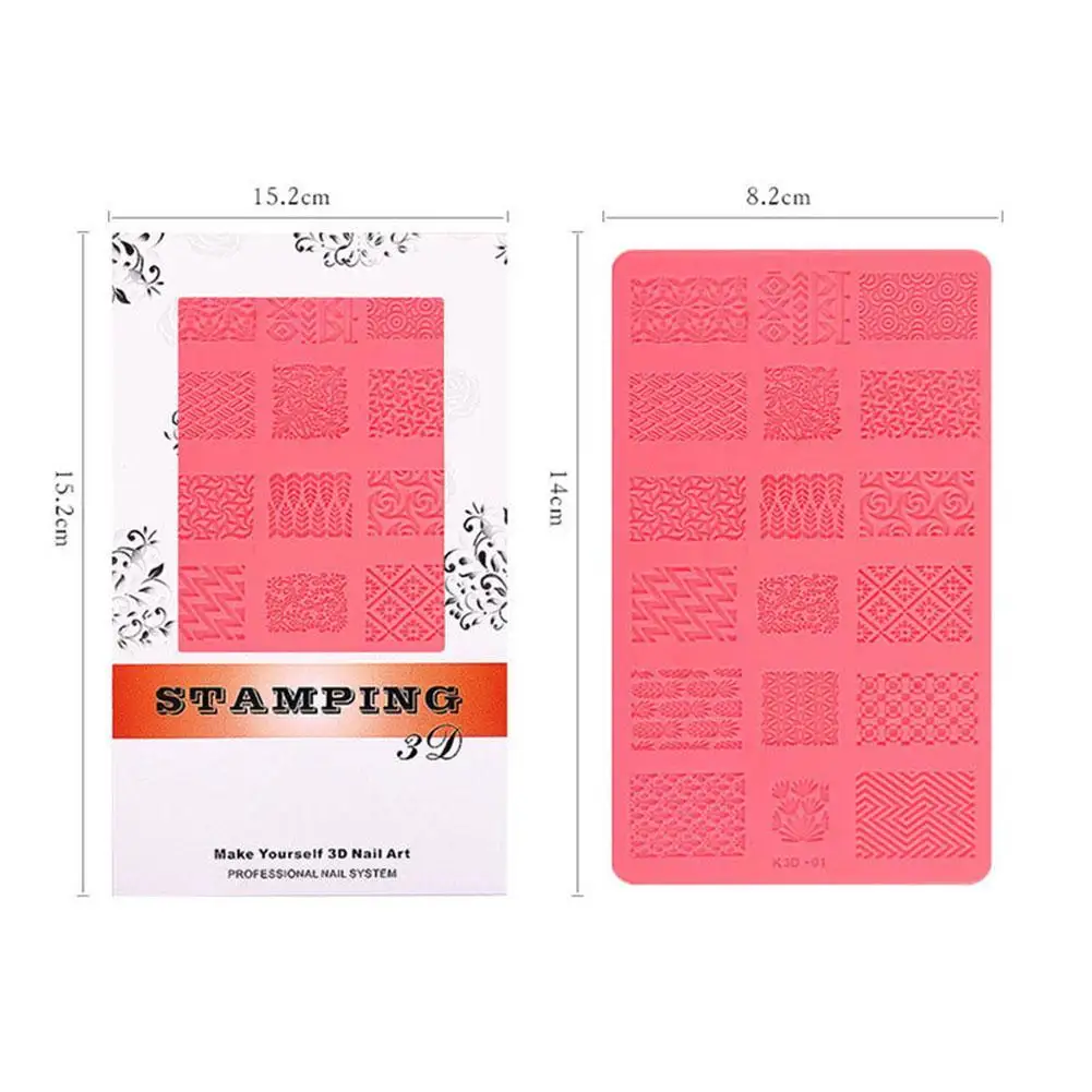 

3D Relief Decorating Manicure Tool Nail Art Nail Stamp Nail Nail Template Silicone Mold Art Environment-Friendly Printing E1L7