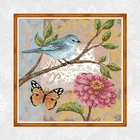 Холст с принтом птиц и цветов, 14CT 11CT, китайские наборы для вышивки крестиком, вышивка, украшение для дома