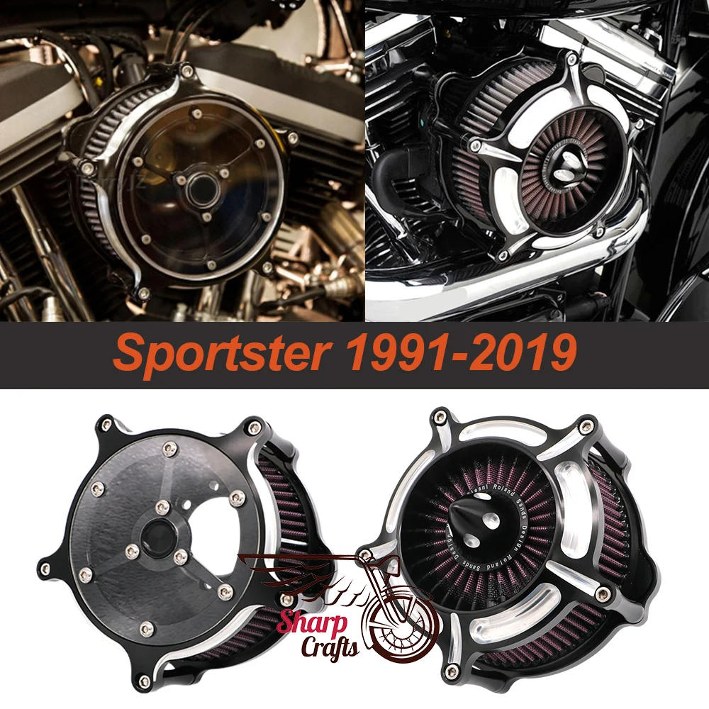 

Motorcycle Accessories CNC Cut Large Air Cleaner Filter Intake System Kit For Harley Davidson Sportster XL883 XL1200 Forty Eight