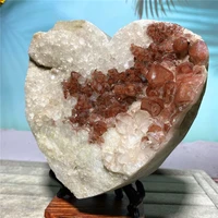 red crystal natural stone decor cluster specimen heart healing gems ram minerals feng shui geode druzy aesthetic room decoration