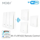 Умный настенный выключатель RF433 с поддержкой Wi-Fi и управлением через приложение