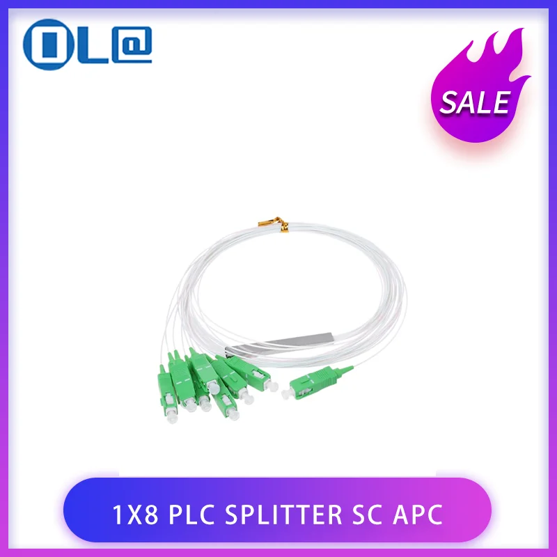 

Free Shipping 100 PCS/Lot PLC Optical Splitter SC APC 1m 1X8 FTTH Fiber Optic Splitter FBT Optical Coupler Singlemode Steel Pipe