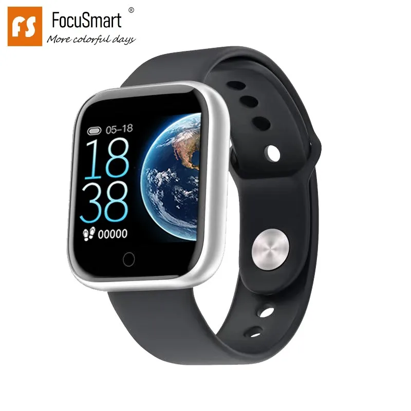 Мужские Смарт часы FocuSmart водонепроницаемые F20 с пульсометром фитнес трекер для