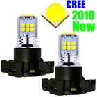 Светодиодные лампы, 2 шт., PY24W 5200s, супер яркие, 1800LM, автоматические указатели поворота, указатели направления автомобиля, белый, желтый, янтарный