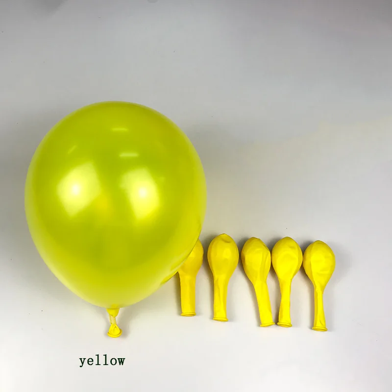 10pcs yellow Лента для воздушных шаров, алюминиевая фольга, латекс, украшение для воздушных шаров, Свадебная подарочная коробка, украшения для дня рождения, праздничные мероприятия и вечерние принадлежности - Цвет: 10pcs yellow