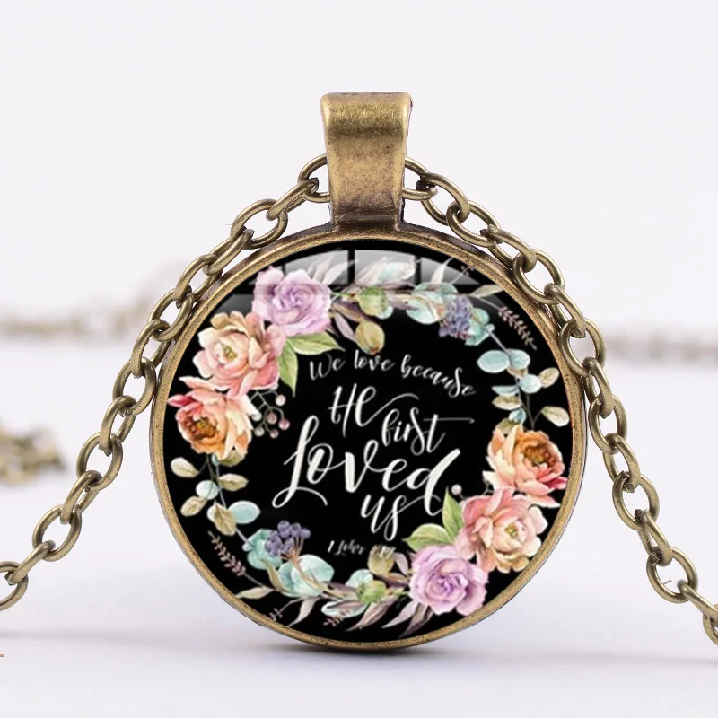 Цепочка-ожерелье с библейским стихом доверие к Господу от всего сердца цитата 3:5