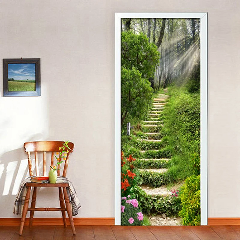 Наклейки для ремонта деревянной двери ПВХ водонепроницаемые самоклеящиеся