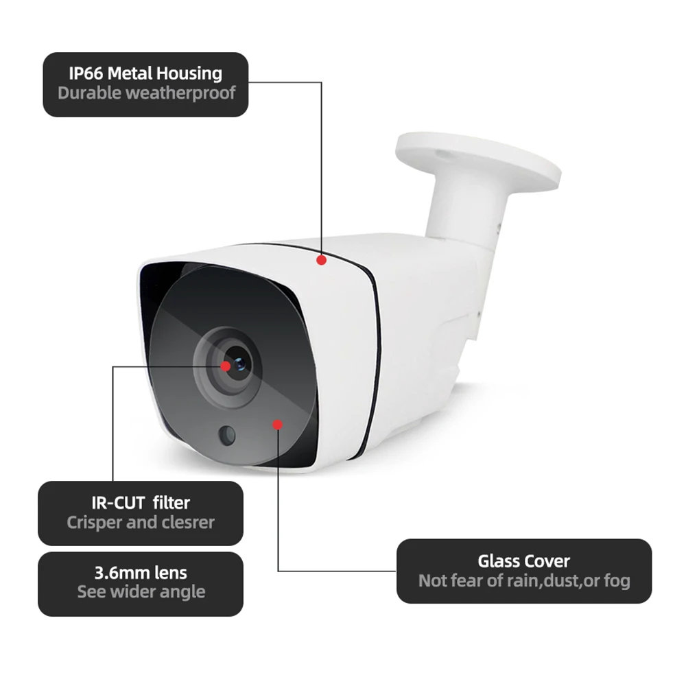 Jeatone POE CCTV камера дневного и ночного видения наружная Водонепроницаемая ИК