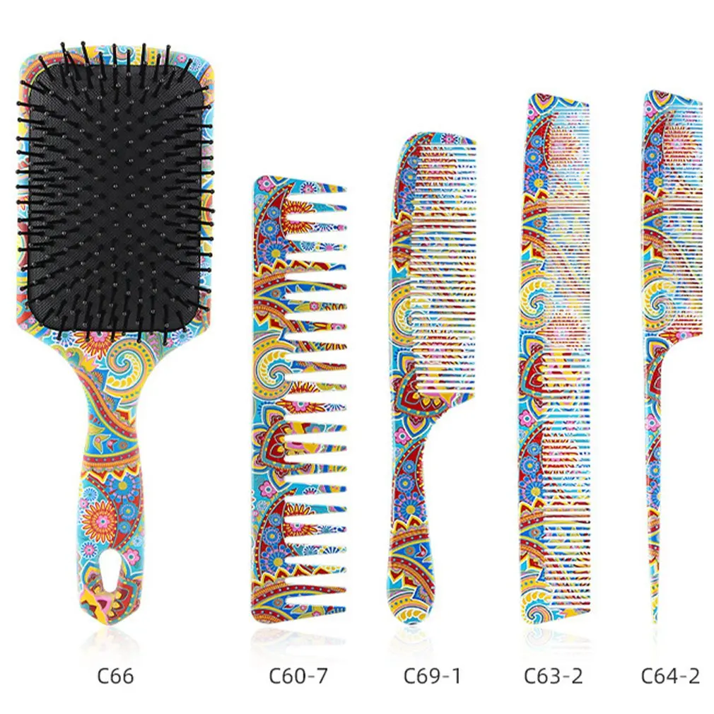 

Multi-functional Printing Haircut Comb Hair Styling Massage Airbag Board Comb Hair Picking Tip Comb Set
