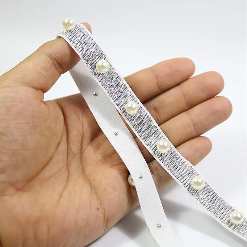 Блестящие эластичные ленты из золотистого/серебристого полиэстера для одежды