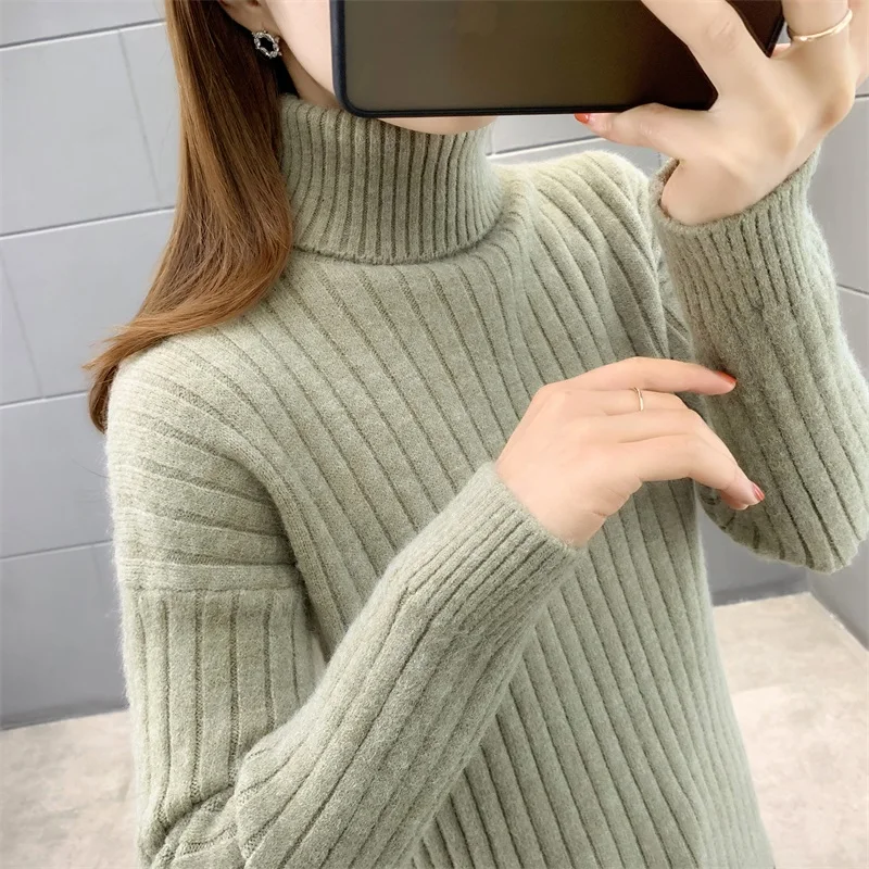 

Зимний свитер, тонкий вязаный однотонный пуловер с двумя лацканами 37-ff7103