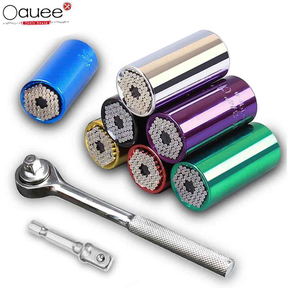 

Universal Ratchet Wrench 7-19mm Torque Wrench Hand Tools Spanner Multi Function Socket Head Universal Ratchet For Heads