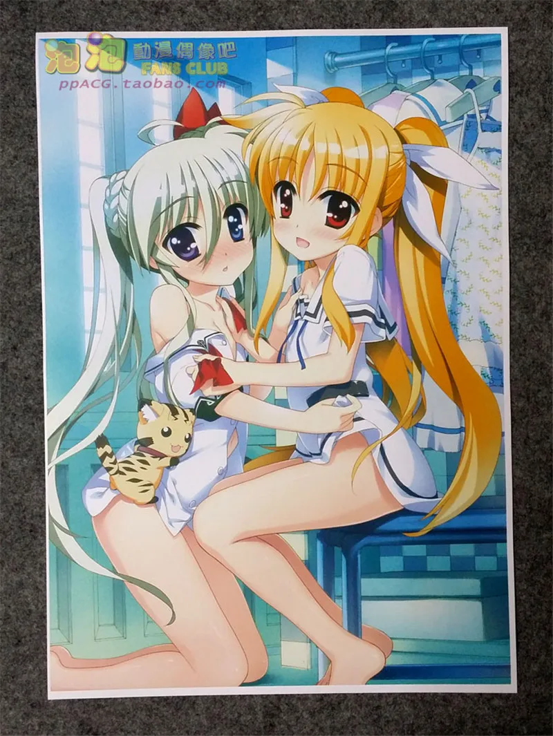 8 шт./компл. аниме Волшебная девушка Lyrical Nanoha постер Takamachi Harlaown настенные картины