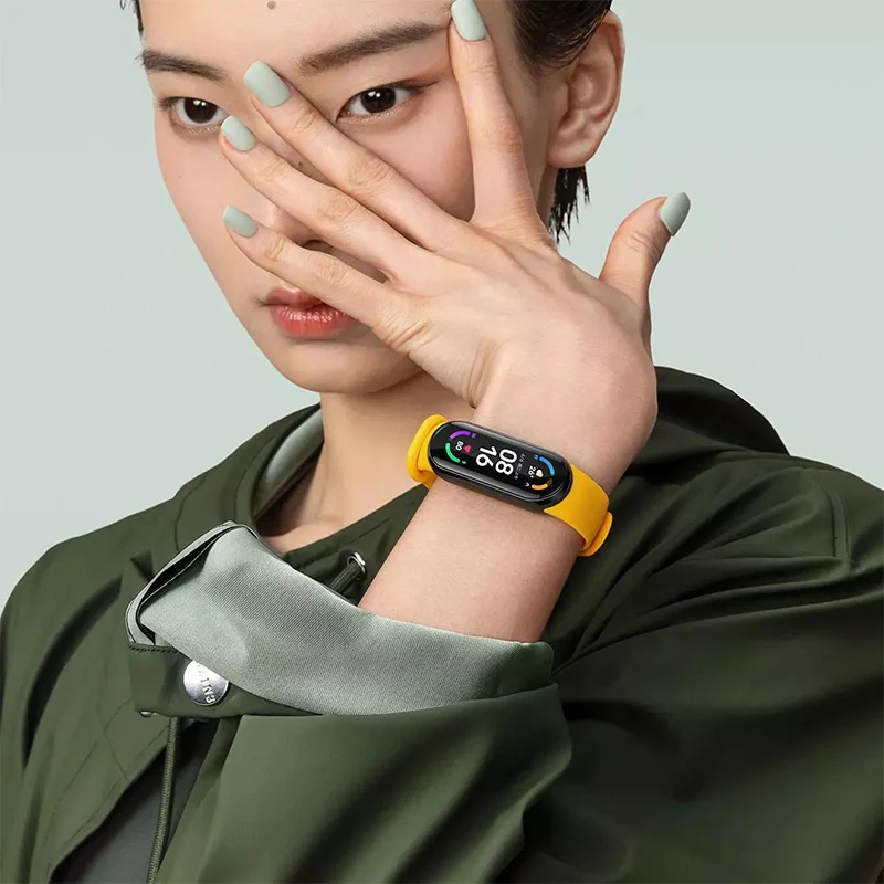 Смарт-браслет Xiaomi Mi Band 6 фитнес-трекер с измерением пульса и Bluetooth | Электроника