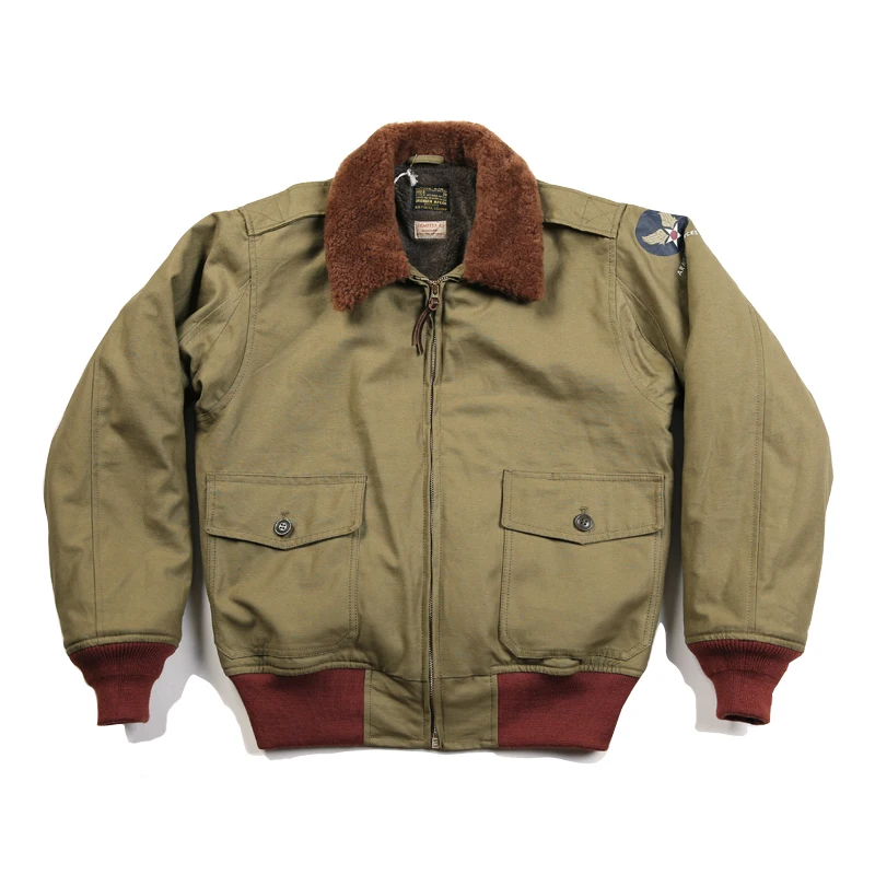 

Bronson USAAF B-10 Flight Jacket 1943 Model Intermediate Flying Coat Vintage B10 Men's Bomber Jacket