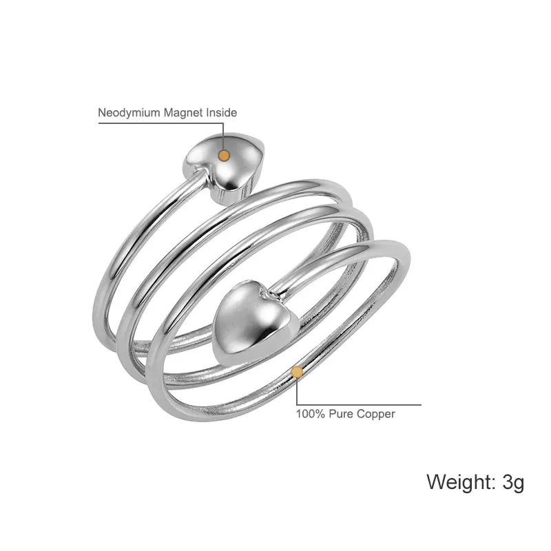 Escalus Lovely Heart ожерелье магнитное кольцо для женщин серебро Цвет Весна любимой