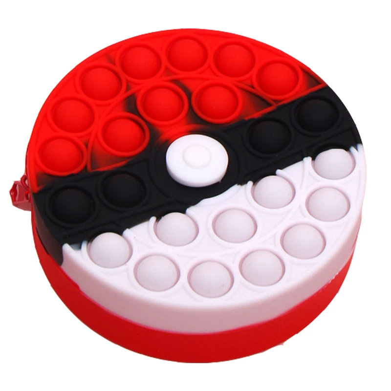 Кошелек для монет Покемон эльф мяч игрушки Пикачу антистресс брелок силикагель