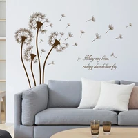 romantic dandelion wall sticker home decoration for kids room diy living room sofa background mural art decals poster stickers