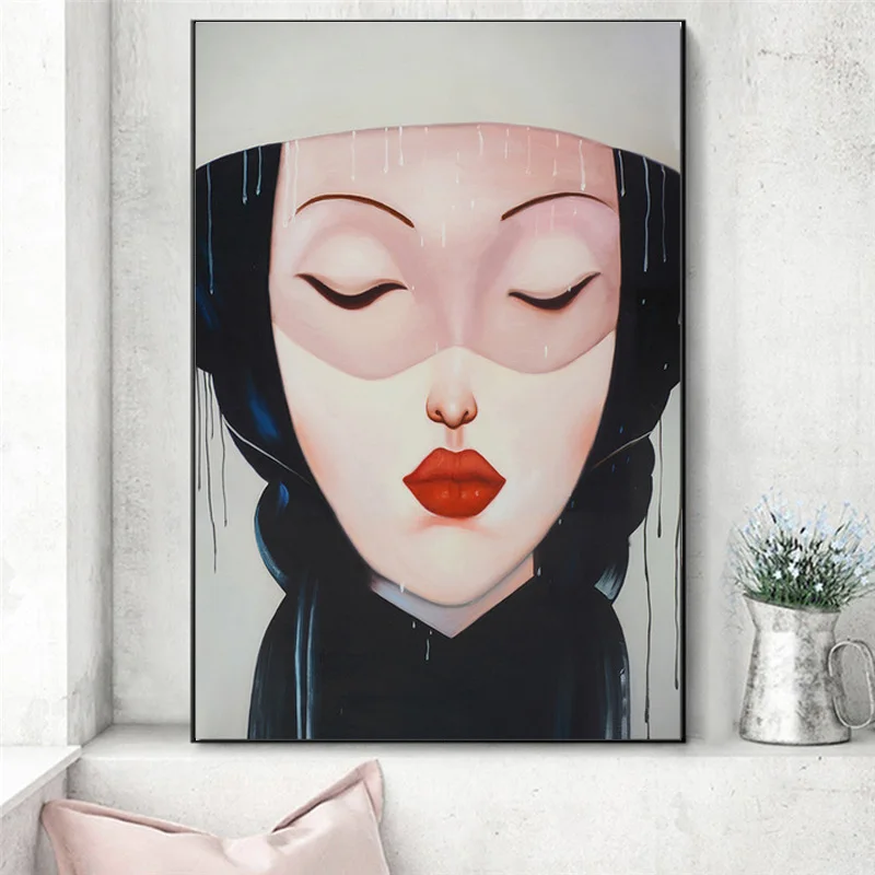 

Vintage Character Canvas Paintings Home Wall Art Print Abstract Nordic Style Wall Art Picture for Living Room Unique Home Decor