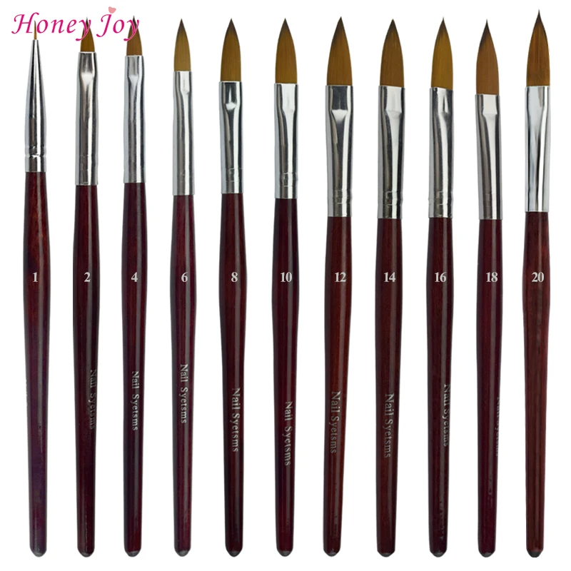 Белый прозрачный красный телесный акриловый порошок Кисть для ногтей из ворса