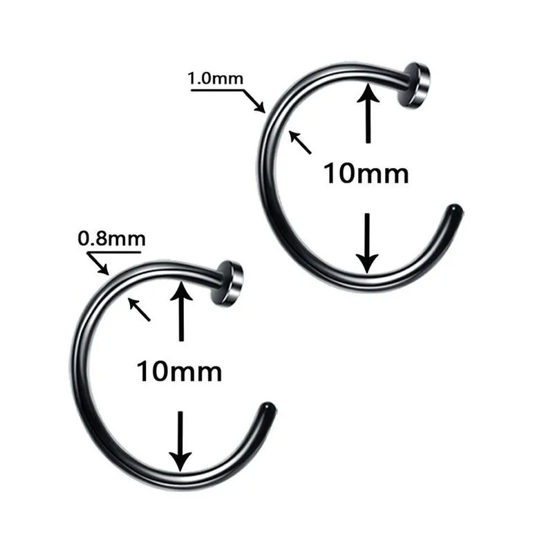 

1pc Fake Nose Ring Lip Ring No-hole Lip Piercing Burun Body Septum Rings Nose For Women Punk Hoop Clicker Jewelry Piercing B4B7