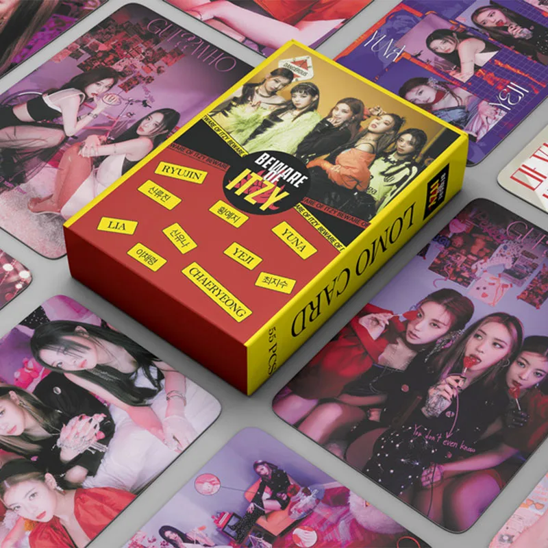 

55Pcs/ Set Kpop ITZY New Album HD Photocards Self Made Paper Lomo Card Post Card Photo Cards For Fans Collection Gifts