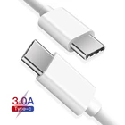 1 м 2 м белый PD 65 Вт USB Type C кабель к USB C кабель для быстрой зарядки, зарядный кабель для Switch Note10 S10 Plus, кабель для быстрой зарядки 4,0