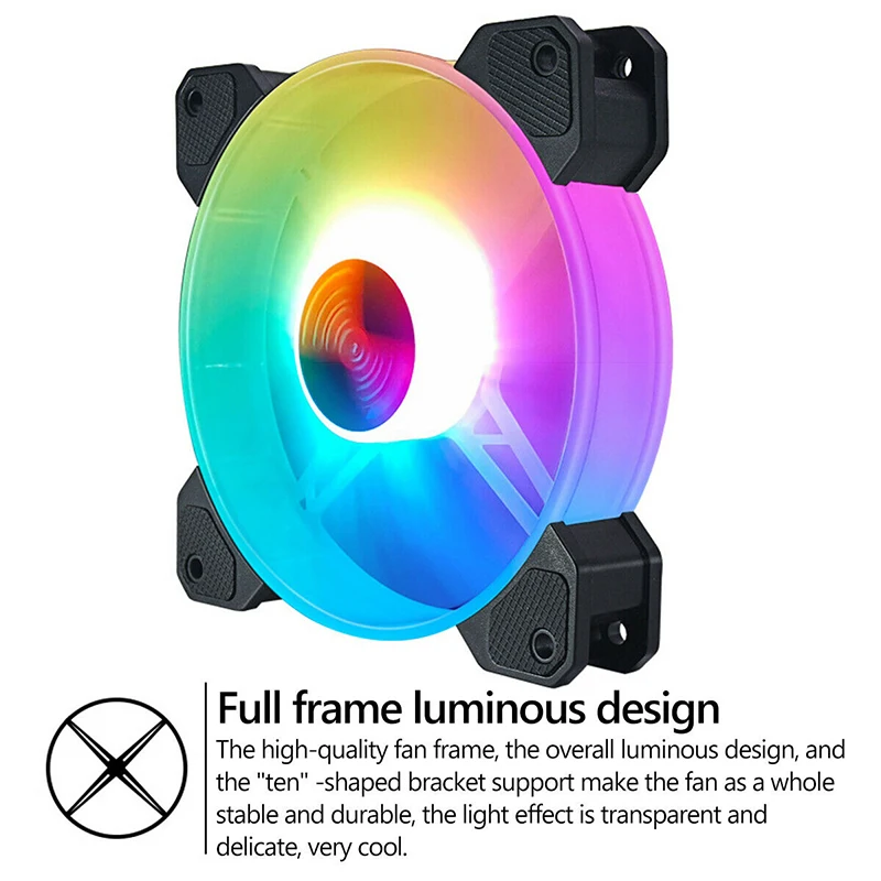 Вентилятор для настольного ПК чехол компьютера 12 см В светодиодный вентилятор RGB