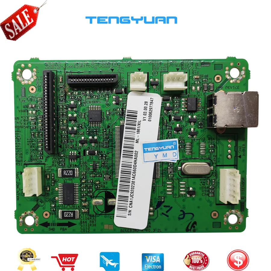 2 шт. X формат PCA в сборе Логическая плата для Samsung ML 1860 1861 1865 1867 ML1860 ML1861 части