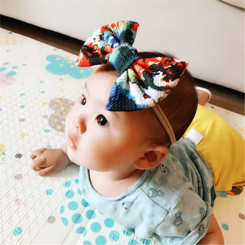 Diadema con lazo grande para ni&ntilde;a peque&ntilde;a, accesorios para la cabeza, nudo el&aacute;stico-2