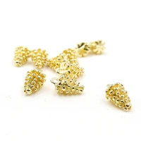30 mini goldtone pinecone charms pine cone pendant for jewelry making findings diy accessories golden metal pine cone charm yj3f