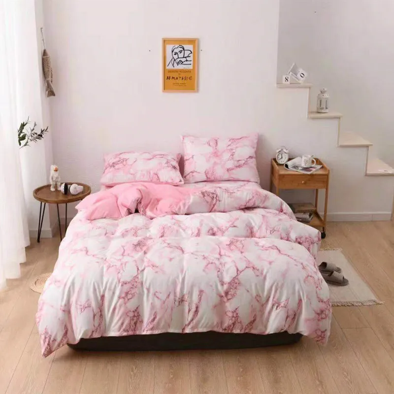 

Fashion 2 or 3pcs Bedding Set Marble Lines Duvet Cover Sets with Zipper Closure 1 Quilt Cover + 1/2 Pillowcases US/EU/AU Size