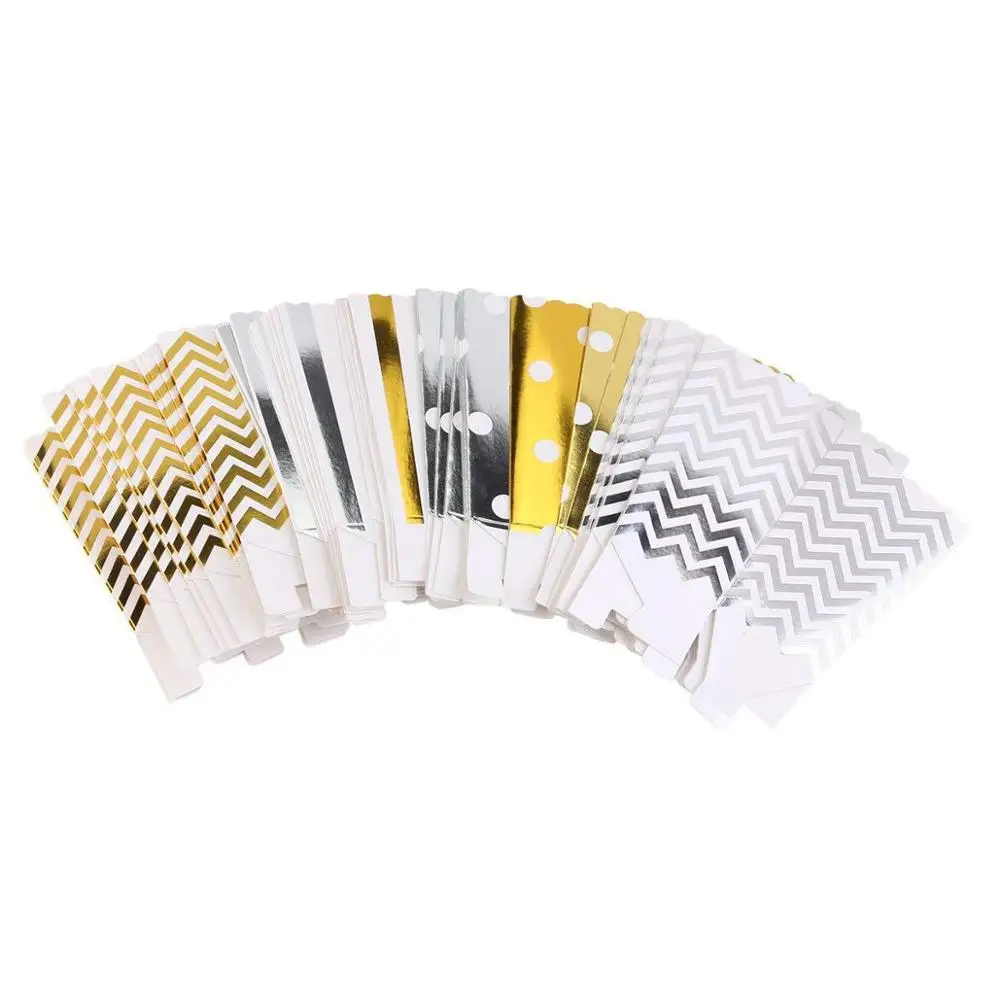 6 шт./лот бронзового цвета в полоску узор горошек ведро для попкорна поп корна