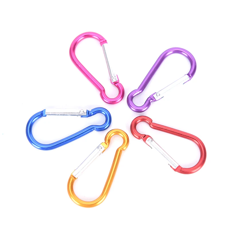 10 шт. алюминиевый карабин D-образное кольцо зажим брелок для кемпинга набор