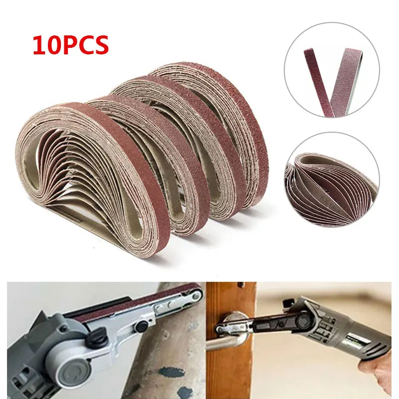 

Alumina Abrasive Cloth Ring Belt 10pcs Red Deburring Grinding Wheel Flap Disc Hardware Rust Removal Polishing Polisher Tools