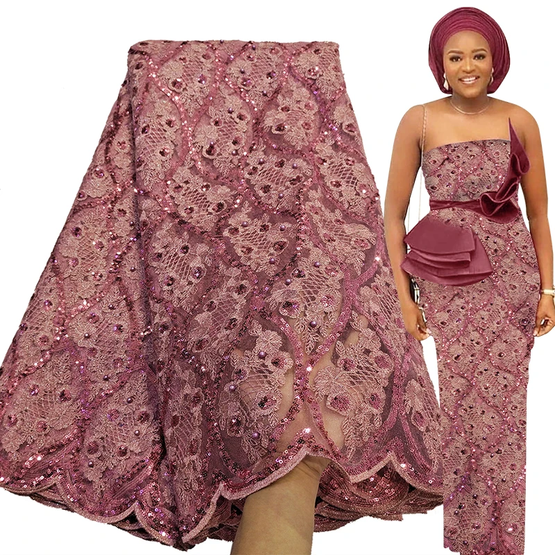 Bestway Пыленепроницаемая розовая африканская кружевная ткань 2021 высокое качество