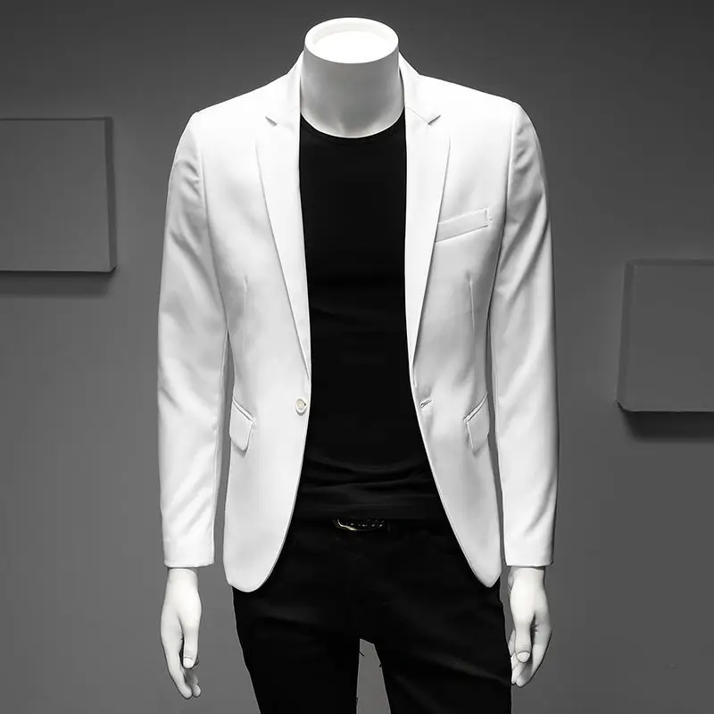 

2020 New Autumn Winter Korean Men Blazer Casual Slim Fit Male Office Suit Coat Formal Masculina Men's Business Blazers S102