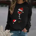 S-3XL Мода Harajuku женские толстовки для женщин с рождественским принтом с О-образным вырезом, пуловер с длинными рукавами, топ, свободная толстовка Свободный пуловер рубашка