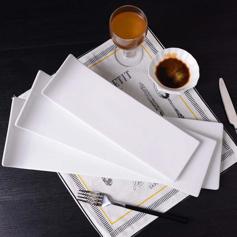 Белые керамические тарелки пищевые блюда художественный дизайн для отеля бара