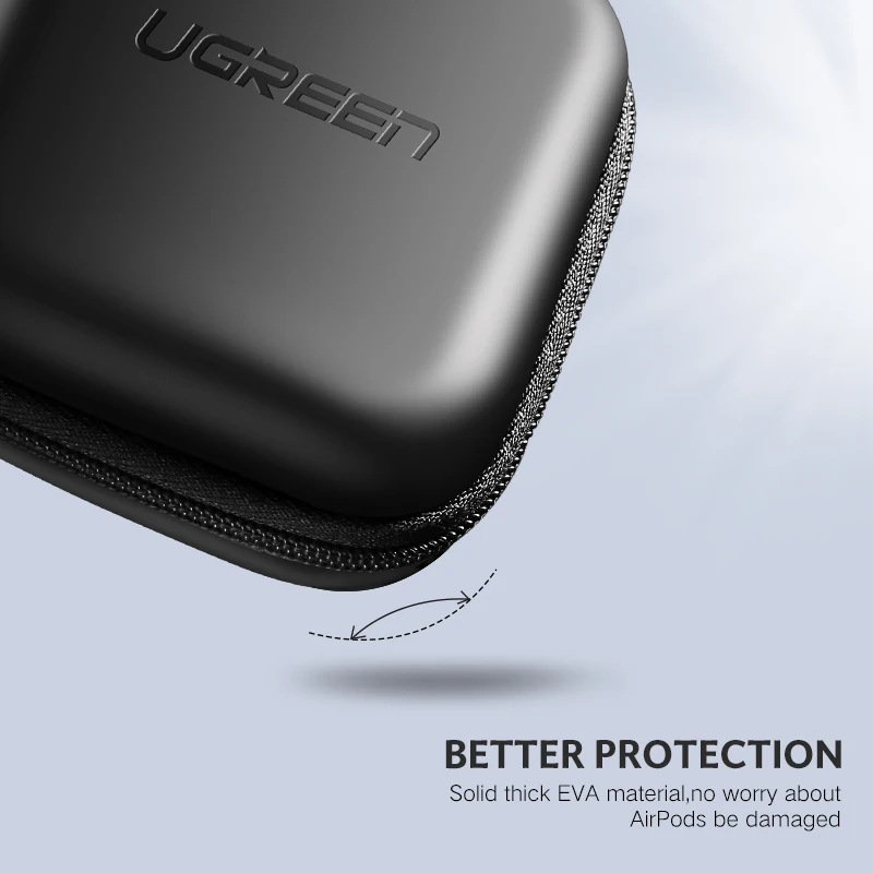 Чехол Ugreen для наушников жесткий чехол с USB-кабелем Airpods амбушюры беспроводных