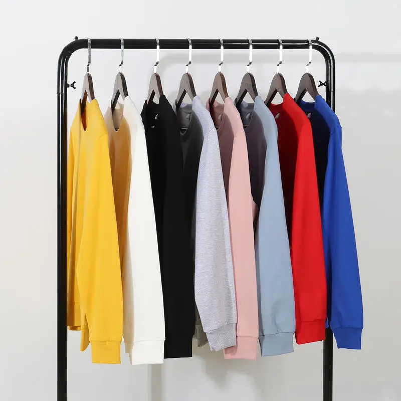 

Cotton small terry round neck sweater brand men's spring and autumn men's casual hooded sweatshirt men's solid color sweatshirt