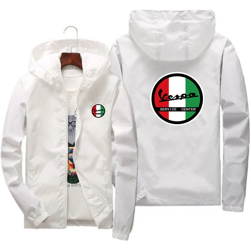 

Vespa Battery Car Car Logo 2021Summer New Men's Casual Bomber Jacket Fashion Outdoor Ultra-Thin Zipper Sports Sunscreen Clothing