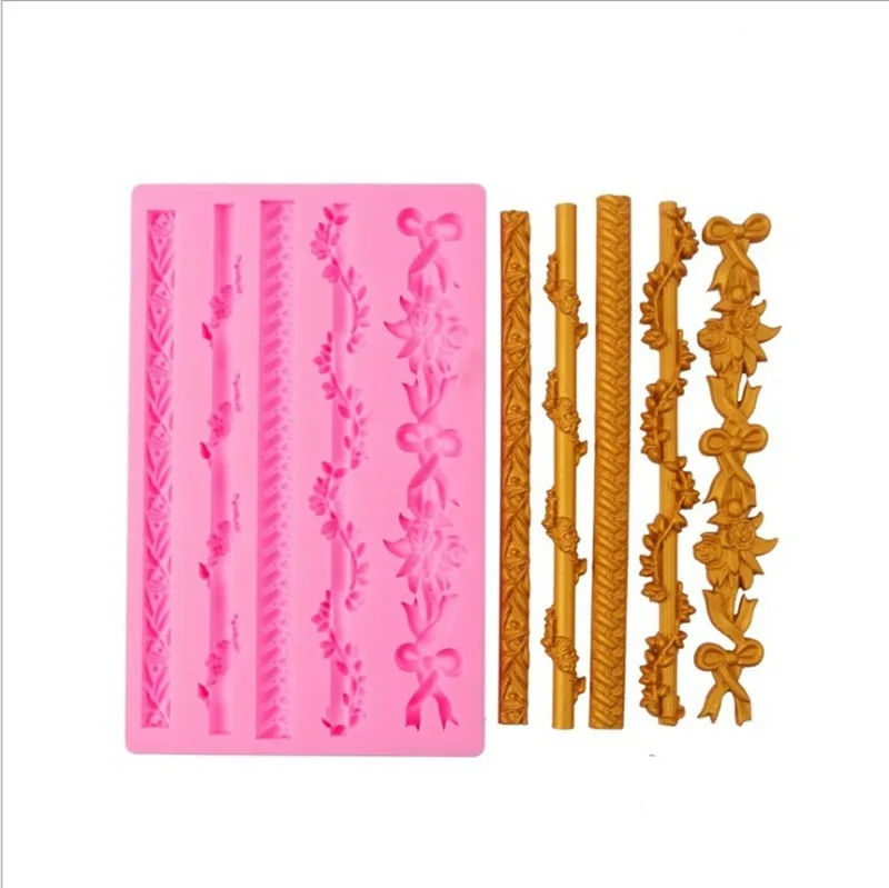 

New Lace Trim Silicone Mold Designer DIY Pottery Clay Modeling Plaster Casting Resina Epoxi Kit Completo Moldes De Silicona
