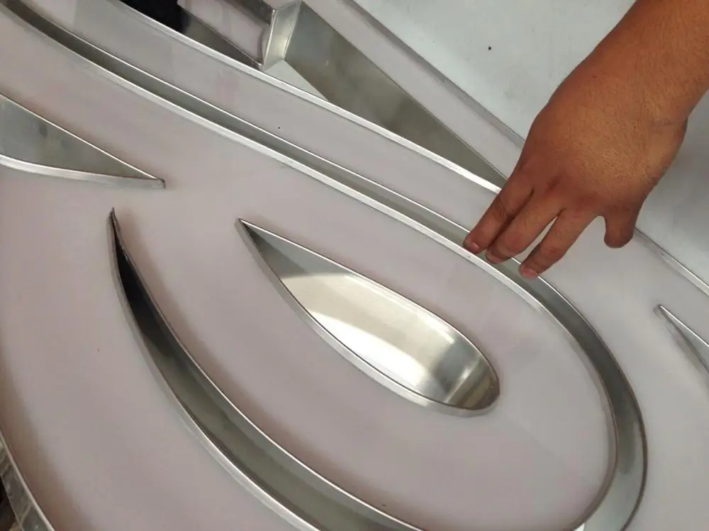 70 мм матовый серебристый Channelume 3D светящиеся светодиодные знаки буквы