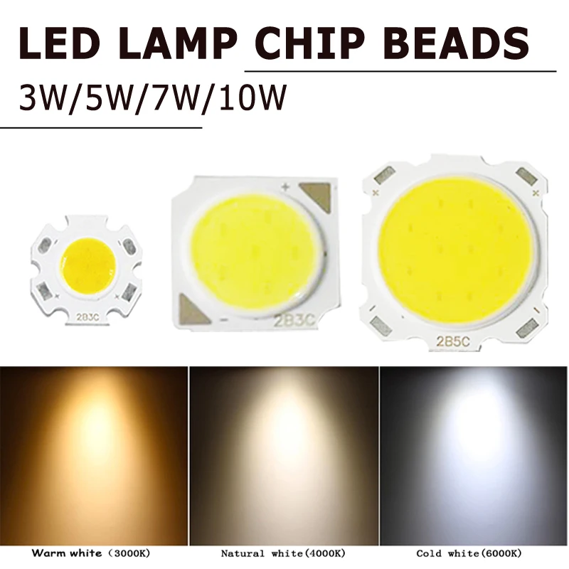 3 Вт 5 7 10 Светодиодный светильник оптовая продажа круглый теплый белый бусины